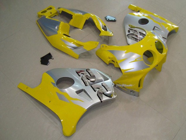 1990-1998 Gelb Silber Honda CBR250RR Motorrad Verkleidungen