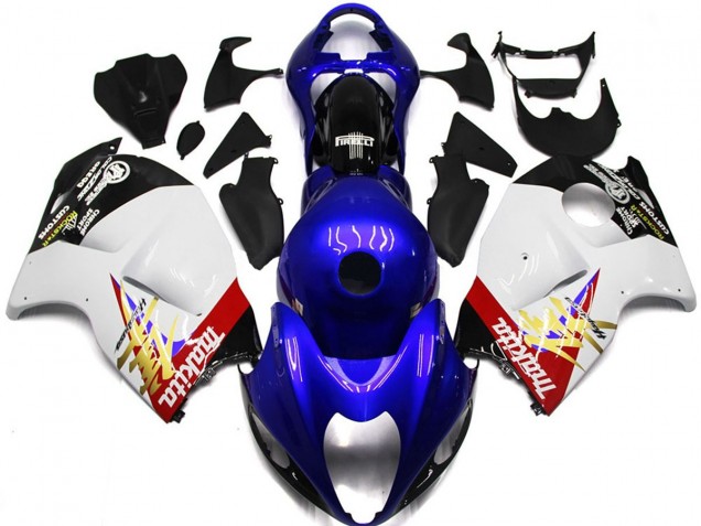 1997-2007 Blau & Weiß Custom Logo Suzuki GSXR 1300 Motorrad Verkleidungen