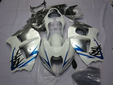 1997-2007 Blauweiß & Silber Suzuki GSXR 1300 Motorrad Verkleidungen