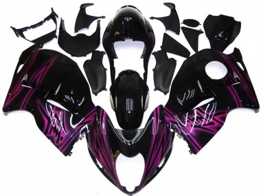 1997-2007 Custom Schwarz Gloss Mit Pink Suzuki GSXR 1300 Motorrad Verkleidungen
