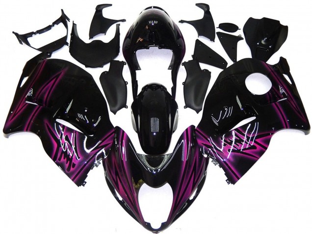 1997-2007 Custom Schwarz Gloss Mit Pink Suzuki GSXR 1300 Motorrad Verkleidungen