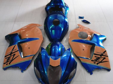 1997-2007 Glänzend Blau & Braun Suzuki GSXR 1300 Motorrad Verkleidungen