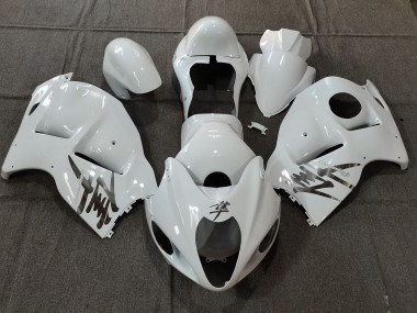 1997-2007 Glänzend Weiß OEM Stil Mit Silbernen Aufklebern Suzuki GSXR 1300 Motorrad Verkleidungen