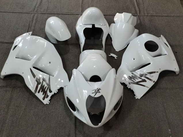 1997-2007 Glänzend Weiß OEM Stil Mit Silbernen Aufklebern Suzuki GSXR 1300 Motorrad Verkleidungen 1997-2007 Glänzend Weiß OEM Stil Mit Silbernen Aufklebern Suzuki GSXR 1300 Motorrad Verkleidungen