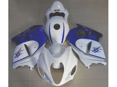 1997-2007 Glänzend Weiß & Tiefblau Suzuki GSXR 1300 Motorrad Verkleidungen