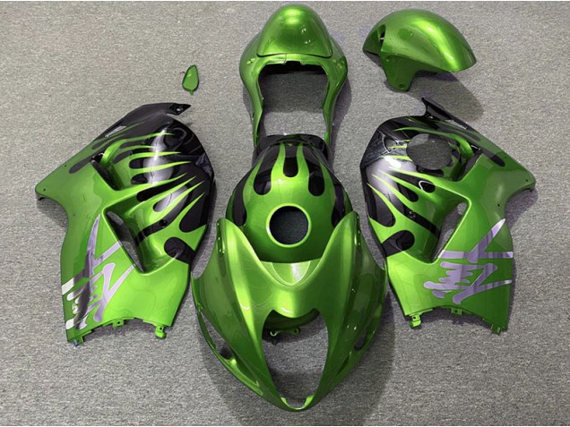 1997-2007 Grün & Schwarz Suzuki GSXR 1300 Motorrad Verkleidungen 1997-2007 Grün & Schwarz Suzuki GSXR 1300 Motorrad Verkleidungen