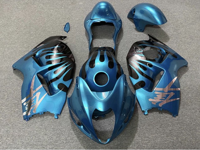 1997-2007 Himmelblau & Schwarz Suzuki GSXR 1300 Motorrad Verkleidungen 1997-2007 Himmelblau & Schwarz Suzuki GSXR 1300 Motorrad Verkleidungen