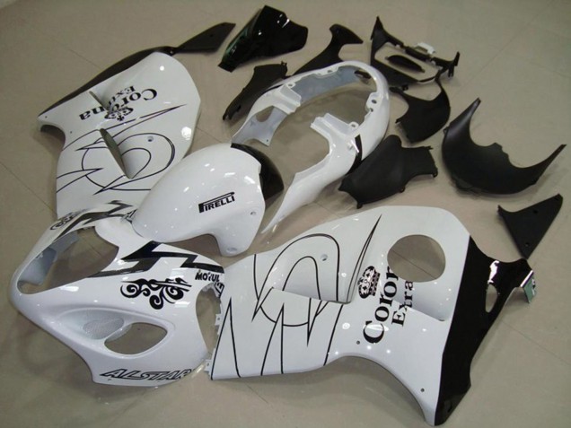 1997-2007 Weiß Mit Grün Suzuki GSXR 1300 Motorrad Verkleidungen