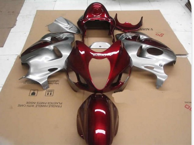1997-2007 Rot D-Silber Suzuki GSXR 1300 Motorrad Verkleidungen