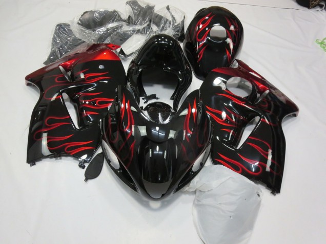 1997-2007 Rot Flamme Suzuki GSXR 1300 Motorrad Verkleidungen