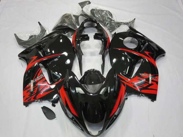 1997-2007 Rot & Schwarz Suzuki GSXR 1300 Motorrad Verkleidungen 1997-2007 Rot & Schwarz Suzuki GSXR 1300 Motorrad Verkleidungen