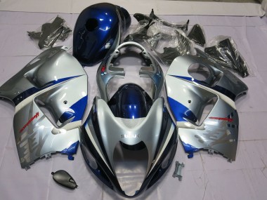 1997-2007 Silber & Blau Suzuki GSXR 1300 Motorrad Verkleidungen