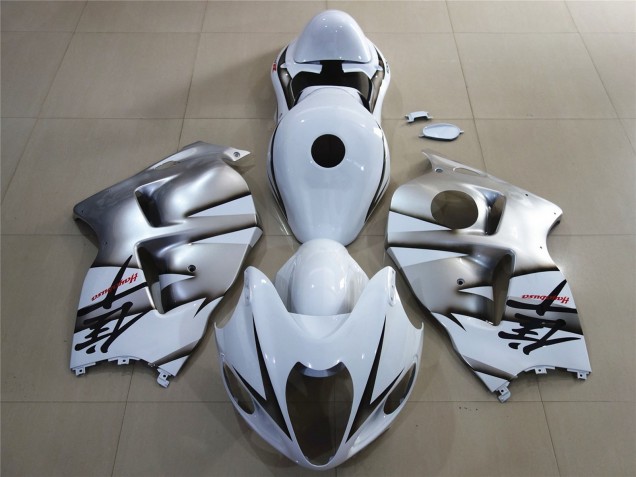 1997-2007 Weiß & Silber Glänzend Suzuki GSXR 1300 Motorrad Verkleidungen 1997-2007 Weiß & Silber Glänzend Suzuki GSXR 1300 Motorrad Verkleidungen