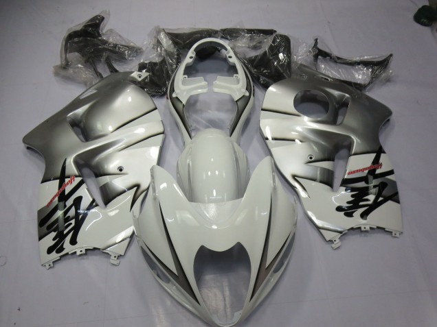 1997-2007 Weiß & Silber Suzuki GSXR 1300 Motorrad Verkleidungen