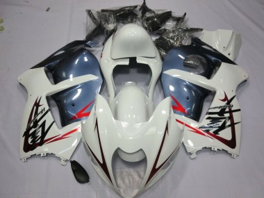 1997-2007 Weiß & Staubblau Suzuki GSXR 1300 Motorrad Verkleidungen