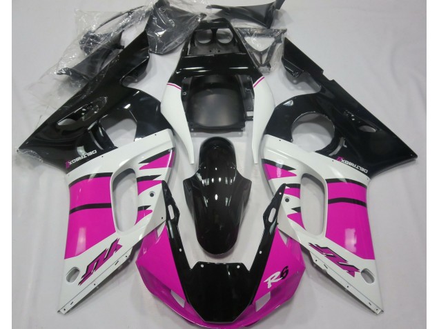 1998-2002 Glanzrosa & Schwarz Yamaha R6 Motorrad Verkleidungen 1998-2002 Glanzrosa & Schwarz Yamaha R6 Motorrad Verkleidungen