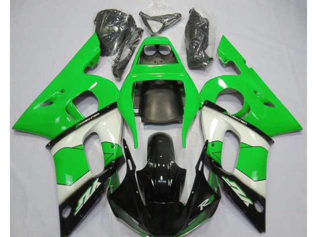 1998-2002 Grün Weiß & Schwarz Yamaha R6 Motorrad Verkleidungen