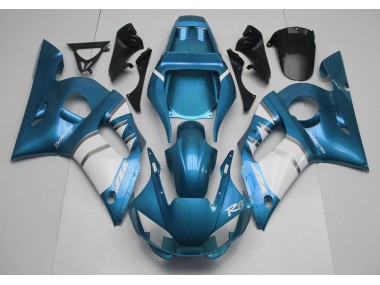 1998-2002 Hellblau & Weiß Yamaha R6 Motorrad Verkleidungen