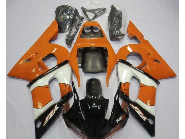 1998-2002 Orange Weiß & Schwarz Yamaha R6 Motorrad Verkleidungen