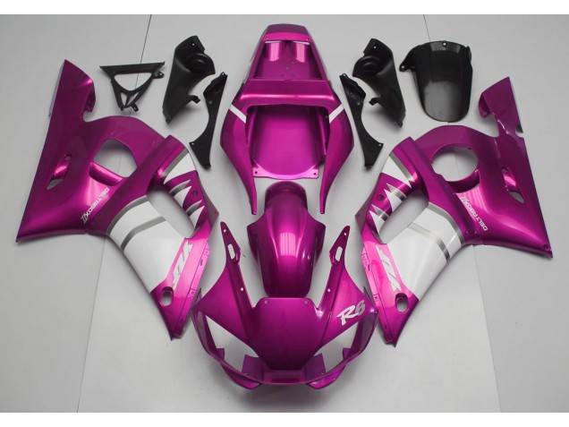 1998-2002 Rosa & Weiß Yamaha R6 Motorrad Verkleidungen