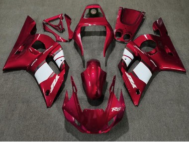 1998-2002 Tiefrot & Weiß Yamaha R6 Motorrad Verkleidungen