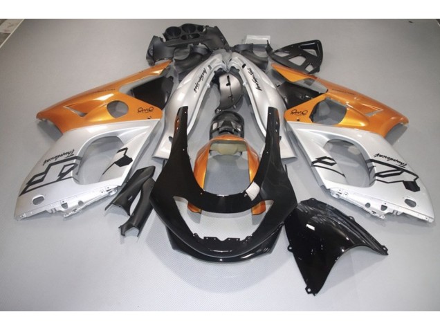 1998-2007 Orange Glänzend Silber & Schwarz Yamaha YZF600 Motorrad Verkleidungen 1998-2007 Orange Glänzend Silber & Schwarz Yamaha YZF600 Motorrad Verkleidungen
