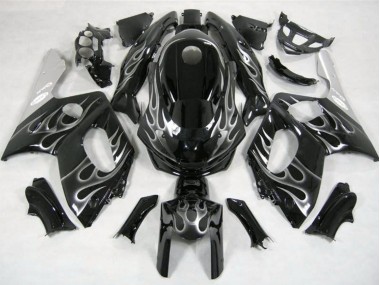 1998-2007 Schwarz & Silber Flamme Yamaha YZF600 Motorrad Verkleidungen