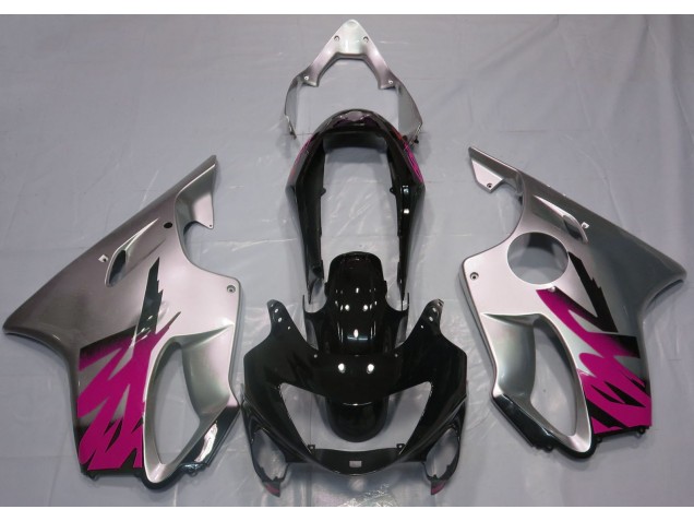 1999-2000 Silber Glänzend & Rosa Honda CBR600 F4 Motorrad Verkleidungen 1999-2000 Silber Glänzend & Rosa Honda CBR600 F4 Motorrad Verkleidungen