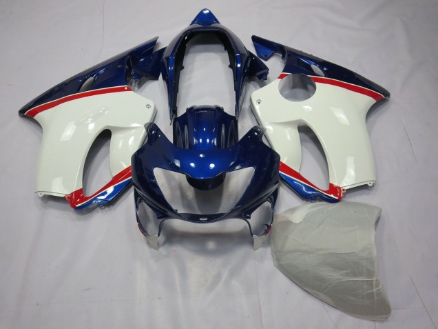 1999-2000 Tiefes Blau Weiß & Rot Honda CBR600 F4 Motorrad Verkleidungen 1999-2000 Tiefes Blau Weiß & Rot Honda CBR600 F4 Motorrad Verkleidungen