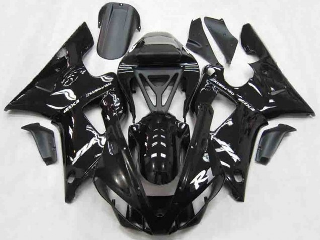 2000-2001 Schwarz Glänzend Stil Yamaha R1 Motorrad Verkleidungen