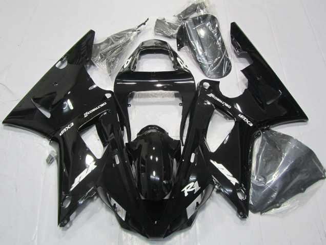2000-2001 Schwarz Glänzend Yamaha R1 Motorrad Verkleidungen