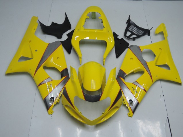 2000-2002 Gelb & Silber Suzuki GSXR 1000 Motorrad Verkleidungen