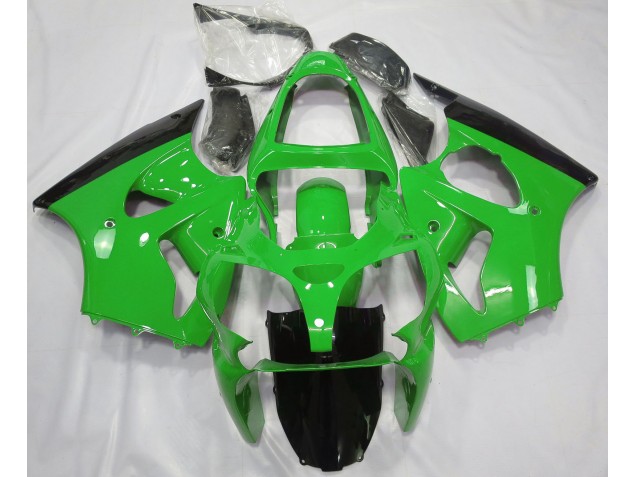 2000-2002 Glänzend Grün & Schwarz Kawasaki ZX6R Motorrad Verkleidungen 2000-2002 Glänzend Grün & Schwarz Kawasaki ZX6R Motorrad Verkleidungen