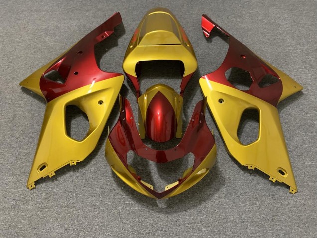 2000-2002 Gold & Rot Suzuki GSXR 1000 Motorrad Verkleidungen 2000-2002 Gold & Rot Suzuki GSXR 1000 Motorrad Verkleidungen