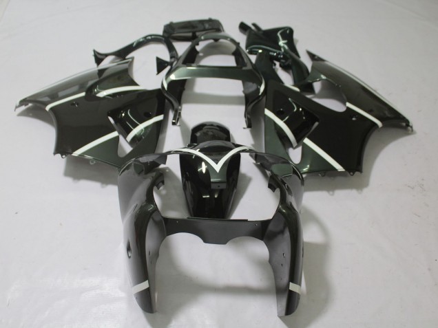 2000-2002 Metallic Grau & Schwarz Kawasaki ZX6R Motorrad Verkleidungen 2000-2002 Metallic Grau & Schwarz Kawasaki ZX6R Motorrad Verkleidungen