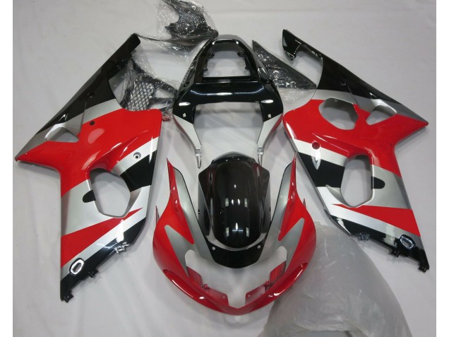 2000-2002 Rot Silber OEM Stil Suzuki GSXR 1000 Motorrad Verkleidungen