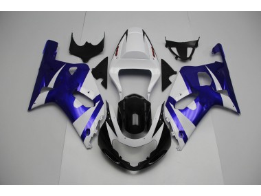 2001-2003 Weiß & Blau Suzuki GSXR 600-750 Motorrad Verkleidungen