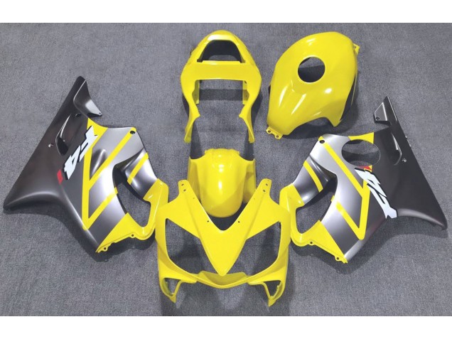 2001-2003 Gelb & Matt Silber Honda CBR600 F4i Motorrad Verkleidungen