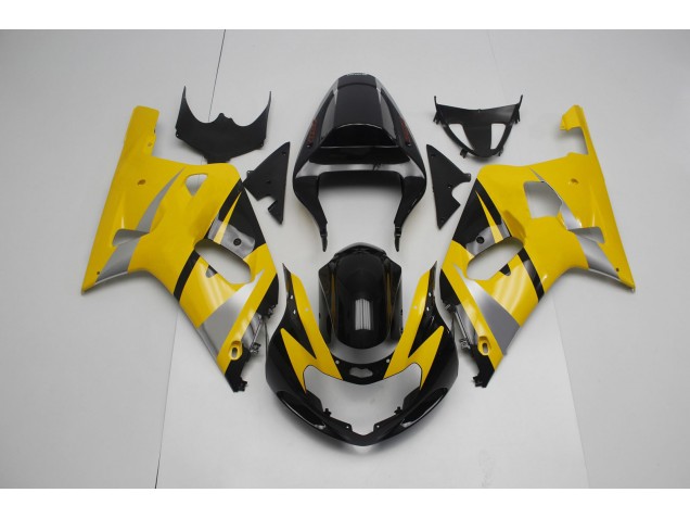2001-2003 Gelb & Schwarz Suzuki GSXR 600-750 Motorrad Verkleidungen