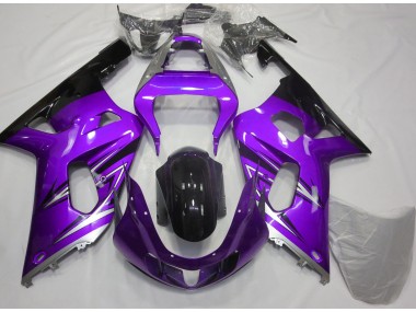 2001-2003 Lila & Silber Suzuki GSXR 600-750 Motorrad Verkleidungen