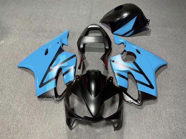 2001-2003 Matt Schwarz & Hellblau Honda CBR600 F4i Motorrad Verkleidungen