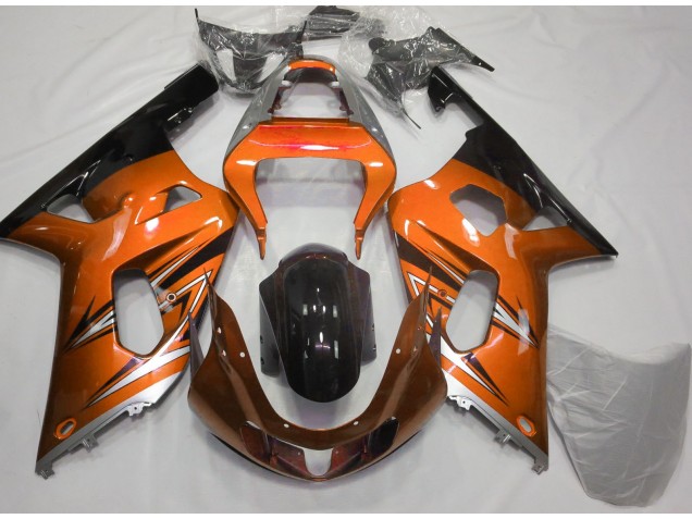 2001-2003 Orange & Silber Suzuki GSXR 600-750 Motorrad Verkleidungen