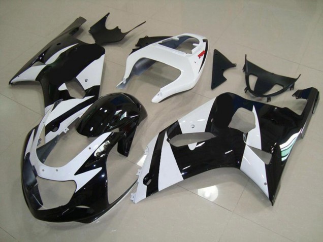 2001-2003 Weiß & Schwarz Suzuki GSXR 600-750 Motorrad Verkleidungen