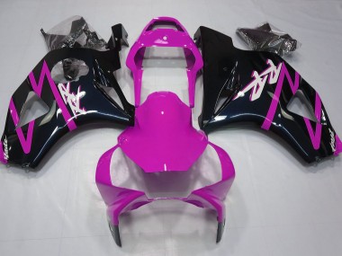 2002-2003 Schwarz Glänzend & Pink Honda CBR954RR Motorrad Verkleidungen