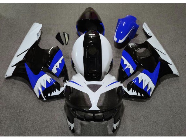 2002-2005 Blauer Hai Kawasaki ZX12R Motorrad Verkleidungen