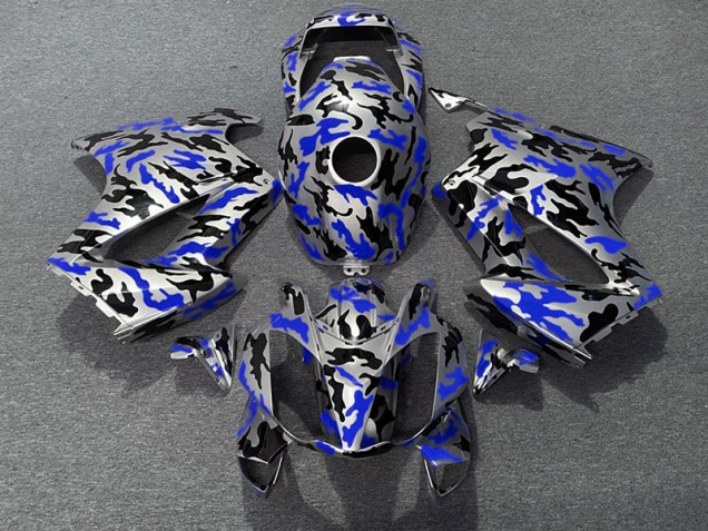 2002-2012 Blau Camo Honda VFR800 Motorrad Verkleidungen 2002-2012 Blau Camo Honda VFR800 Motorrad Verkleidungen