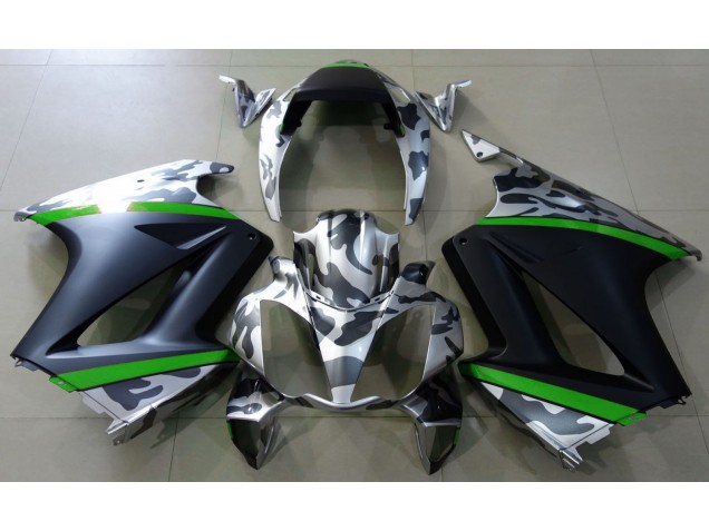 2002-2012 Grau Tarnung & Grün Honda VFR800 Motorrad Verkleidungen