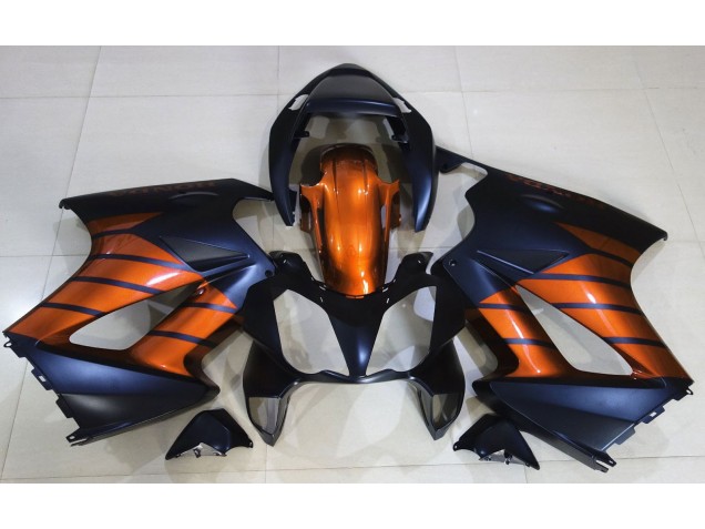 2002-2012 Matt Schwarz & Orange Honda VFR800 Motorrad Verkleidungen