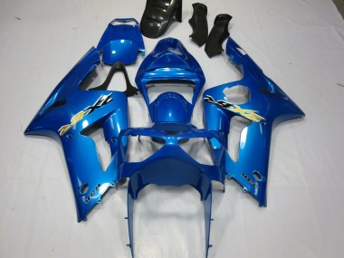 2003-2004 Blauer Ninja Kawasaki ZX6R Motorrad Verkleidungen