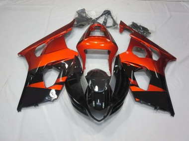 2003-2004 Gebranntes Orange & Schwarz Suzuki GSXR 1000 Motorrad Verkleidungen